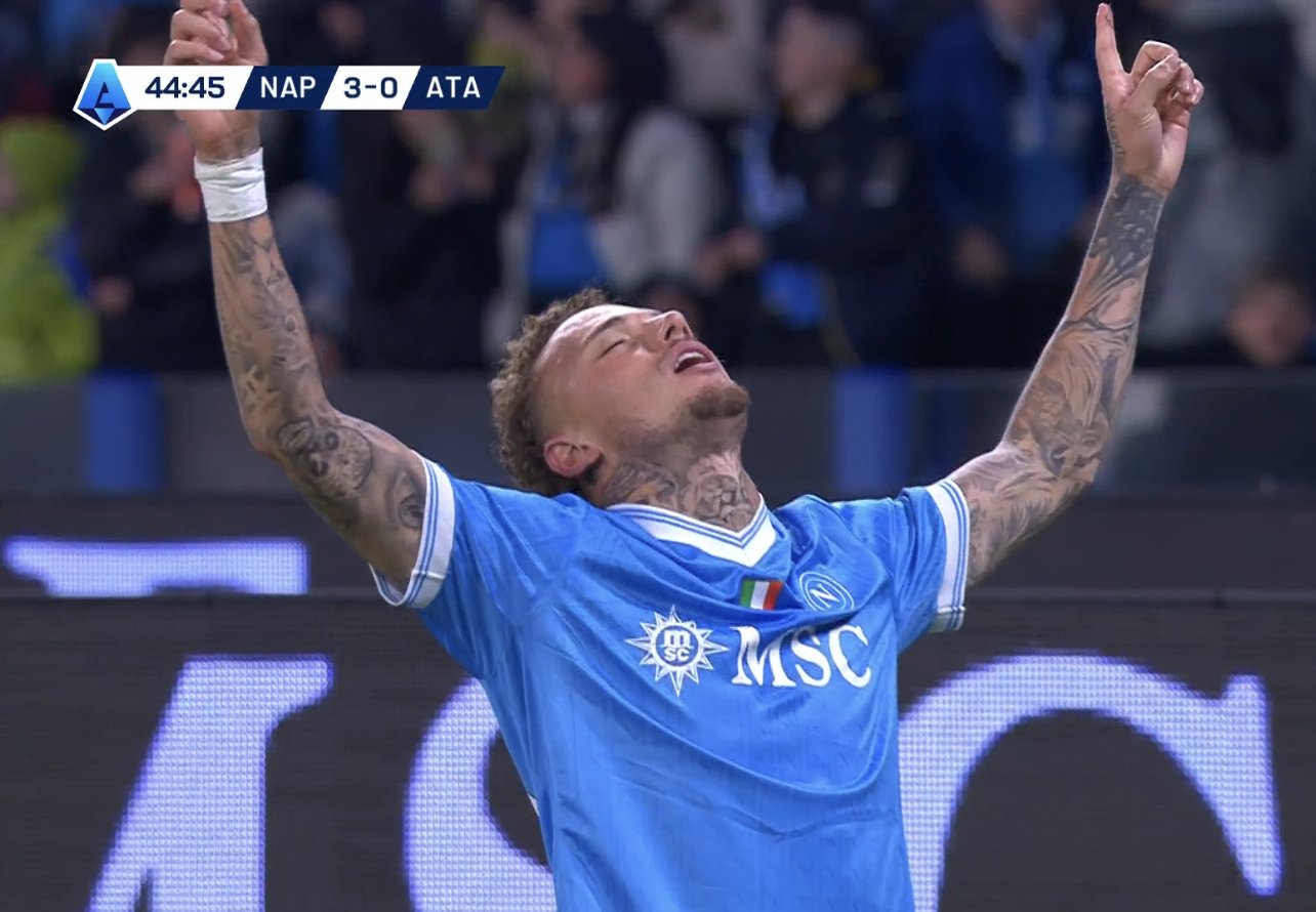 Napoli  shpërthen  në pjesën e parë  vjen goli i tretë ndaj Atalantas