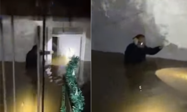 Momenti kur Policia shpëton dy të moshuar nga vërshimet në Gjilan